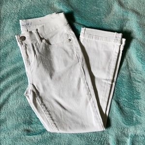 Loft White Skinny Crop Jeans